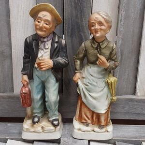Rare Find Vintage Old woman & man figurines | Norleans Japan